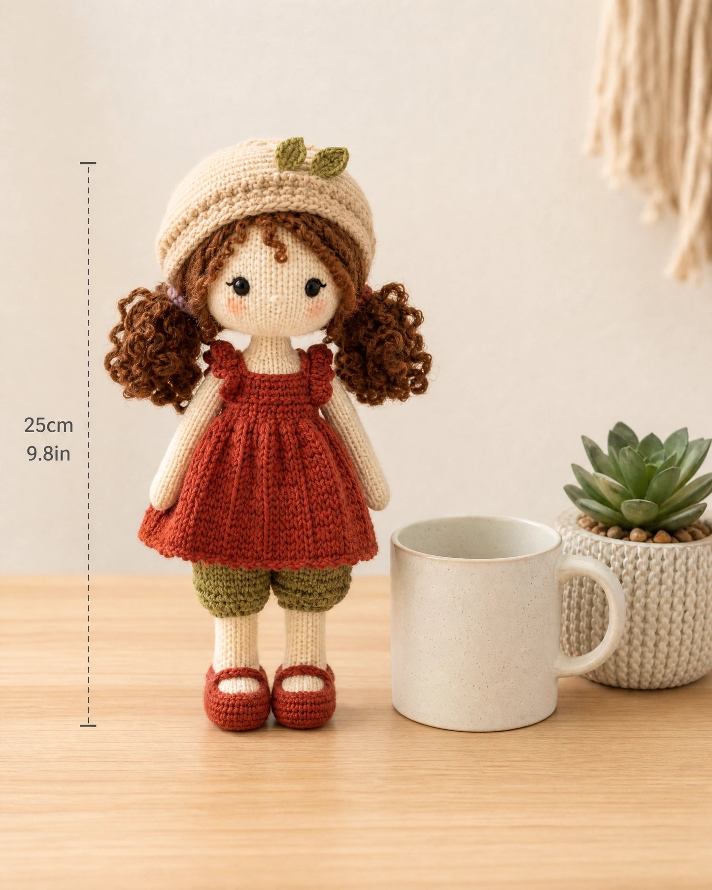Dreamy Doll Amelia Knitting Pattern PDF – Cute Girl Doll Toy, Clothes & Accessories, Instant Digital Download