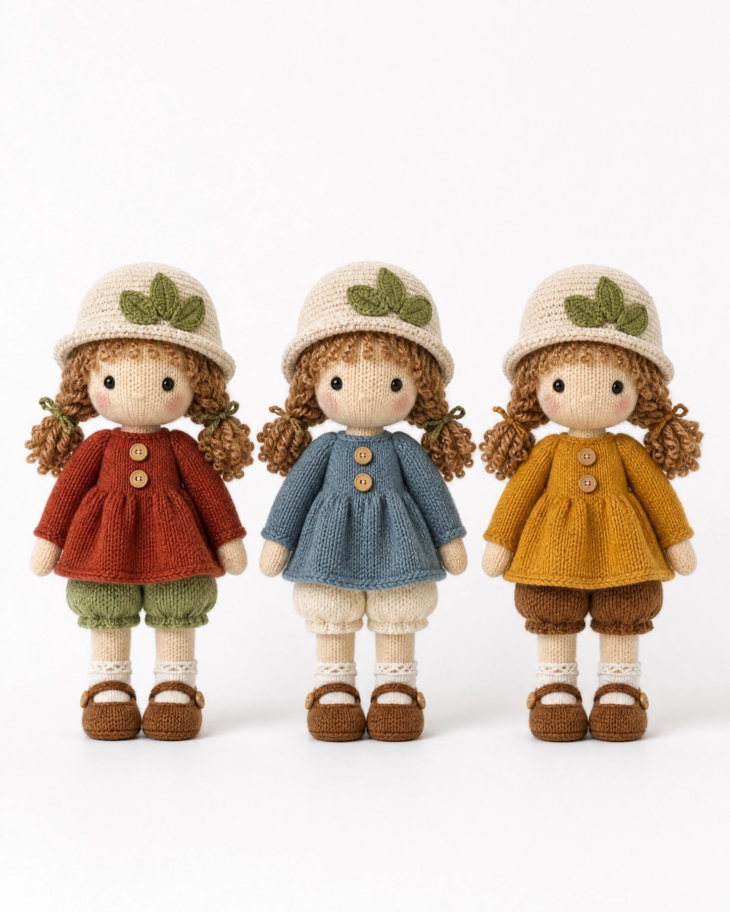 Dreamy Doll Amelia Knitting Pattern PDF – Cute Girl Doll Toy, Clothes & Accessories, Instant Digital Download