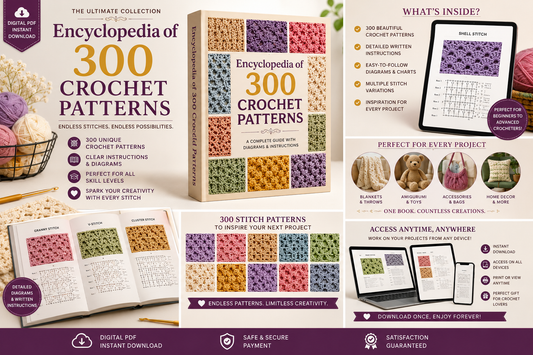 Encyclopedia of 300 Crochet Patterns – Digital PDF Download