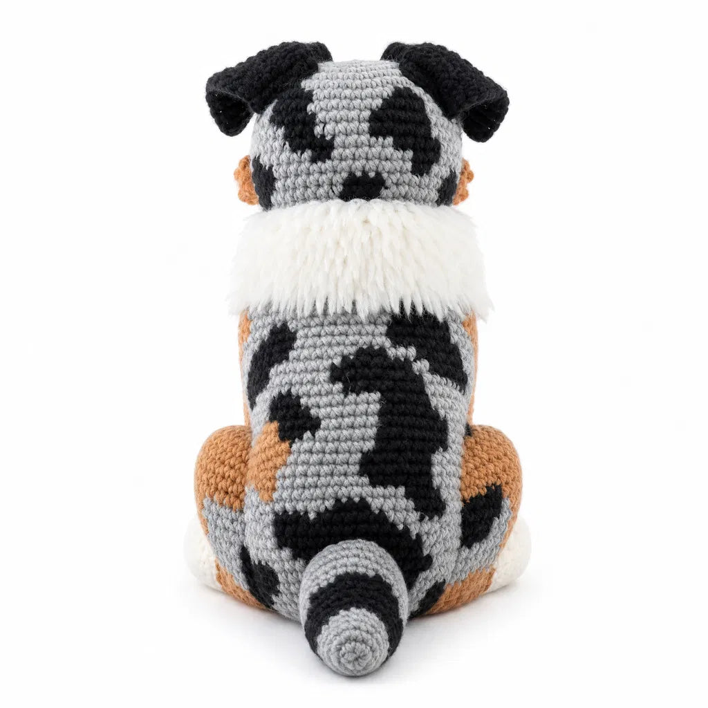 Australian Shepherd Crochet Pattern PDF – Realistic Amigurumi Dog Plush Toy, DIY Puppy, Instant Digital Download