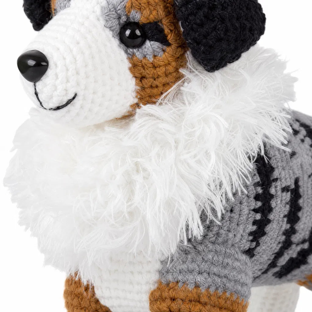 Australian Shepherd Crochet Pattern PDF – Realistic Amigurumi Dog Plush Toy, DIY Puppy, Instant Digital Download
