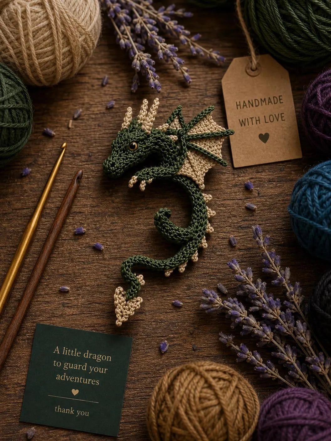 Crochet Dragon Ear Cuff Pattern PDF | Fantasy Dragon Ear Wrap Crochet Pattern | Amigurumi Dragon Jewelry | Instant Digital Download