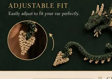 Crochet Dragon Ear Cuff Pattern PDF | Fantasy Dragon Ear Wrap Crochet Pattern | Amigurumi Dragon Jewelry | Instant Digital Download