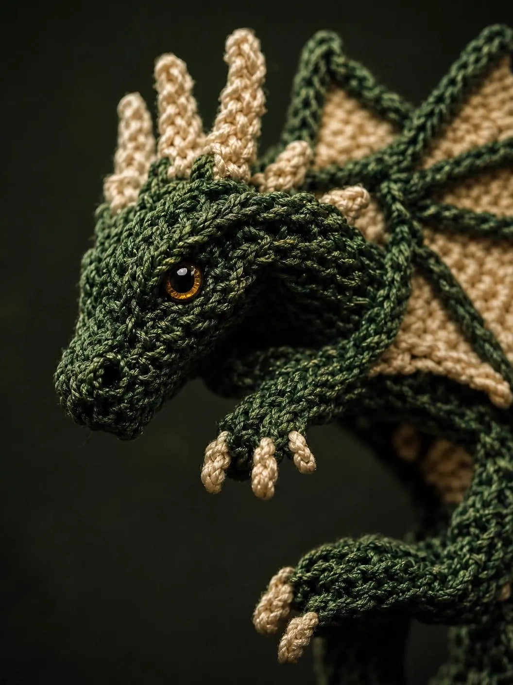 Crochet Dragon Ear Cuff Pattern PDF | Fantasy Dragon Ear Wrap Crochet Pattern | Amigurumi Dragon Jewelry | Instant Digital Download