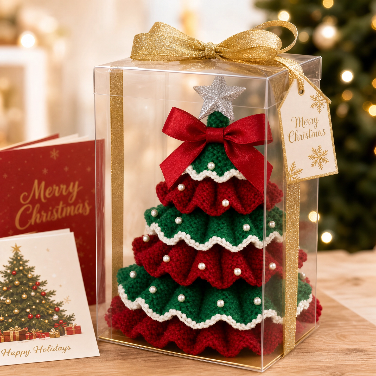 Ruffled Christmas Tree Crochet Pattern PDF | Layered Holiday Decoration | Instant Download